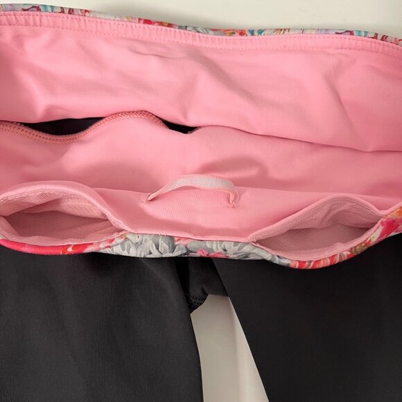 Lululemon Run A Marathon Crop II Legging Black Flowabinga Pink Floral size 4 - Picture 8 of 10